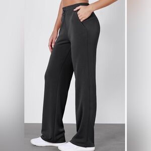 Casual wide leg pant black